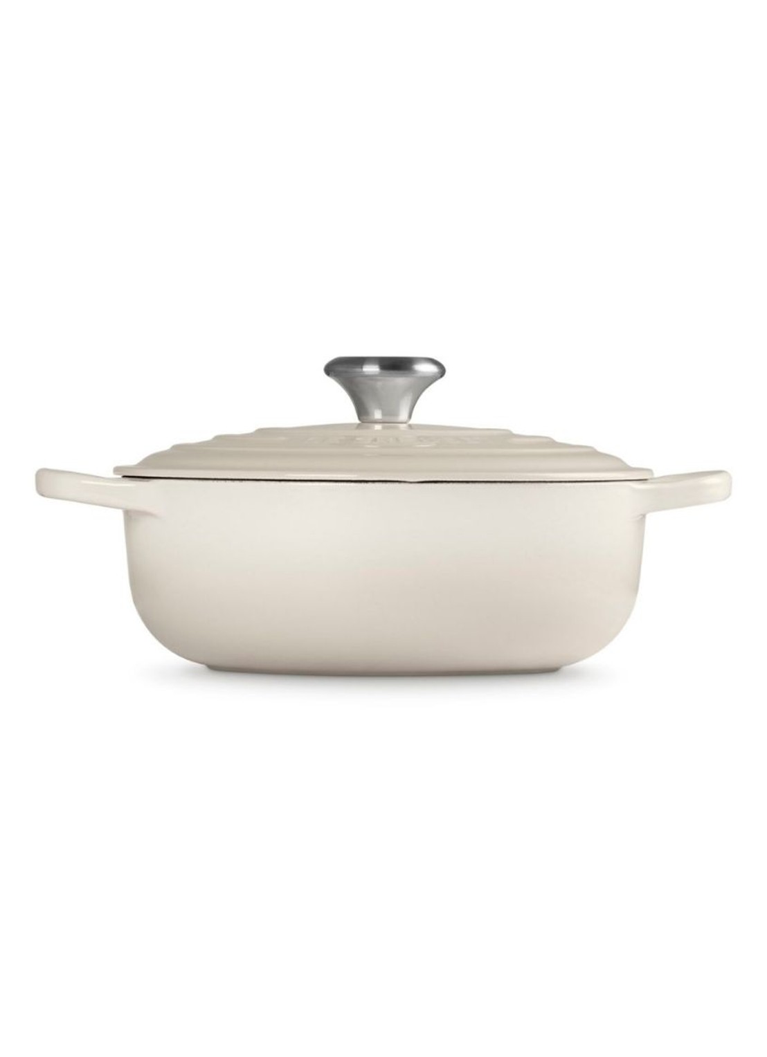 Le Creuset Signature sauteuse 24 cm - achterkant 3 gebroken wit