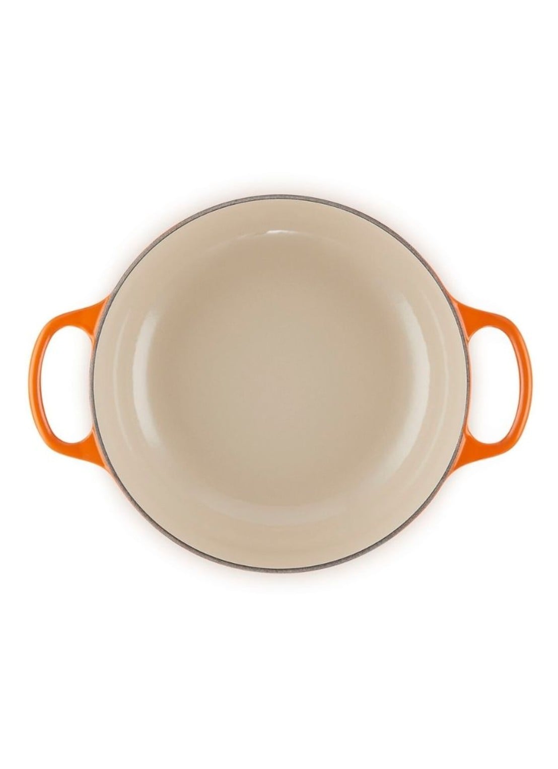 Le Creuset Signature sauteuse 24 cm - detail oranjerood