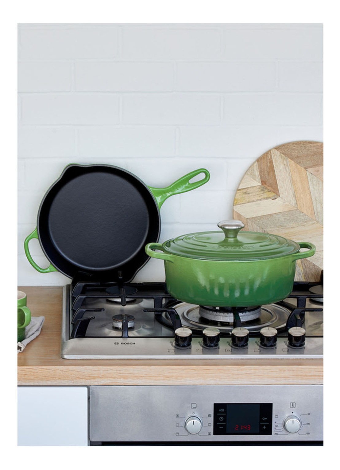 Le Creuset Signature Skillet koekenpan Ø26 cm - detail 4 bamboo / groen