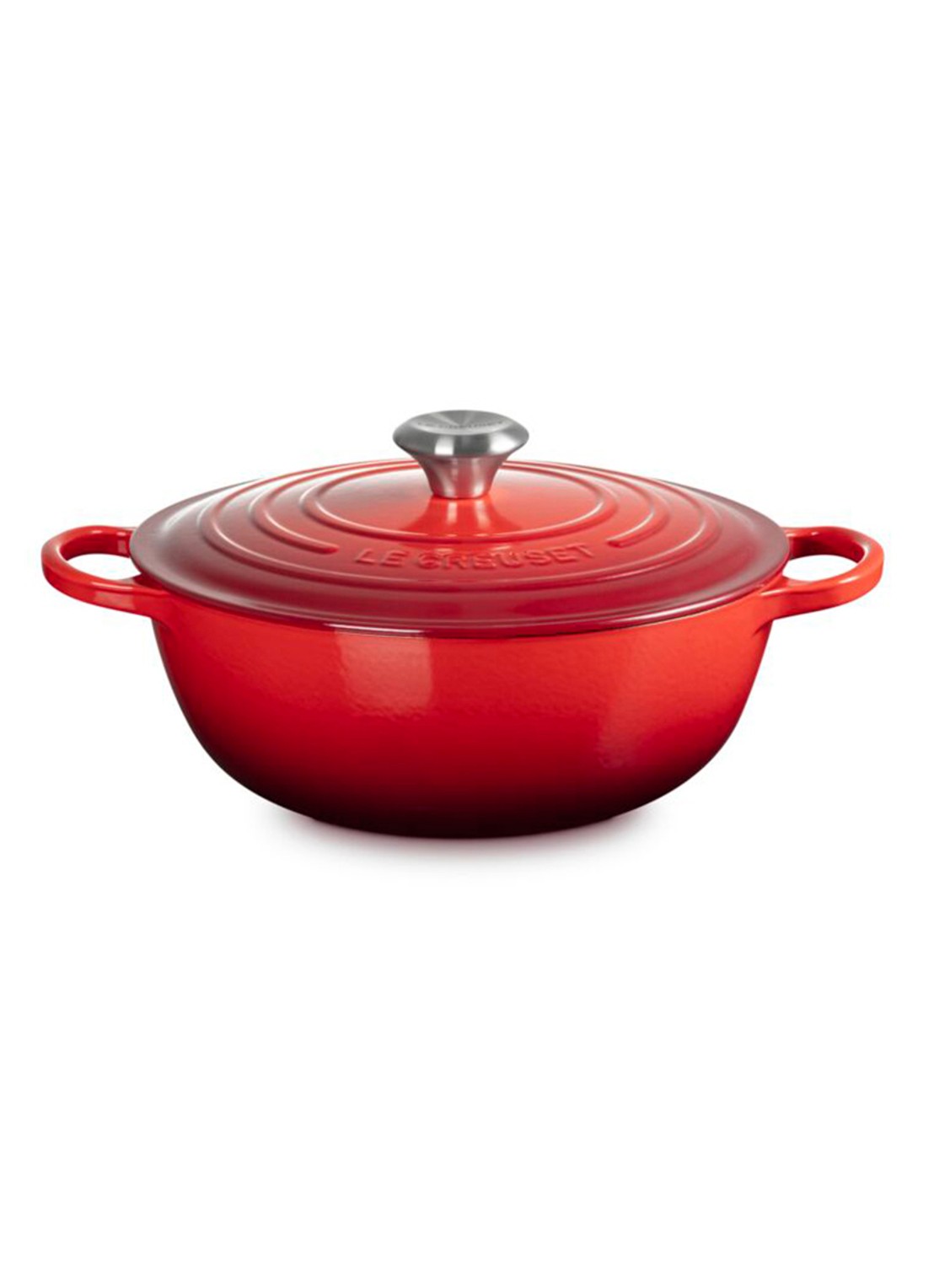 Le Creuset Signature soeppan 26 cm - voorkant 4 donkerrood