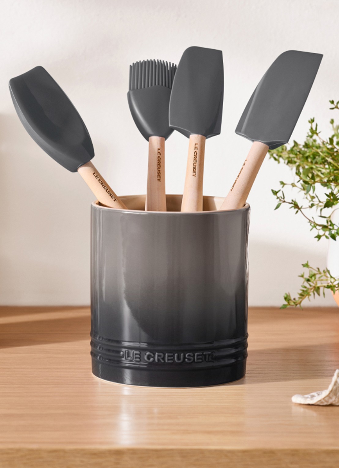 Le Creuset Signature spatelpot 1,1 liter - detail 4 grijs