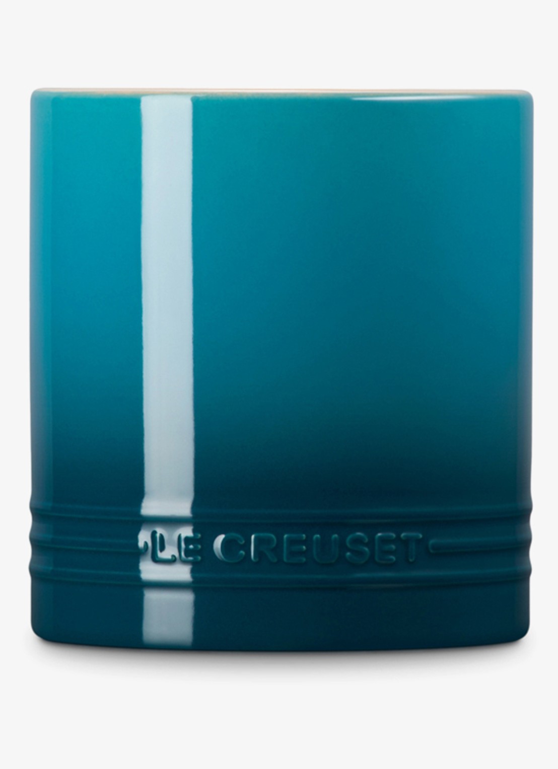 Le Creuset Signature spatelpot 1,1 liter - achterkant petrol