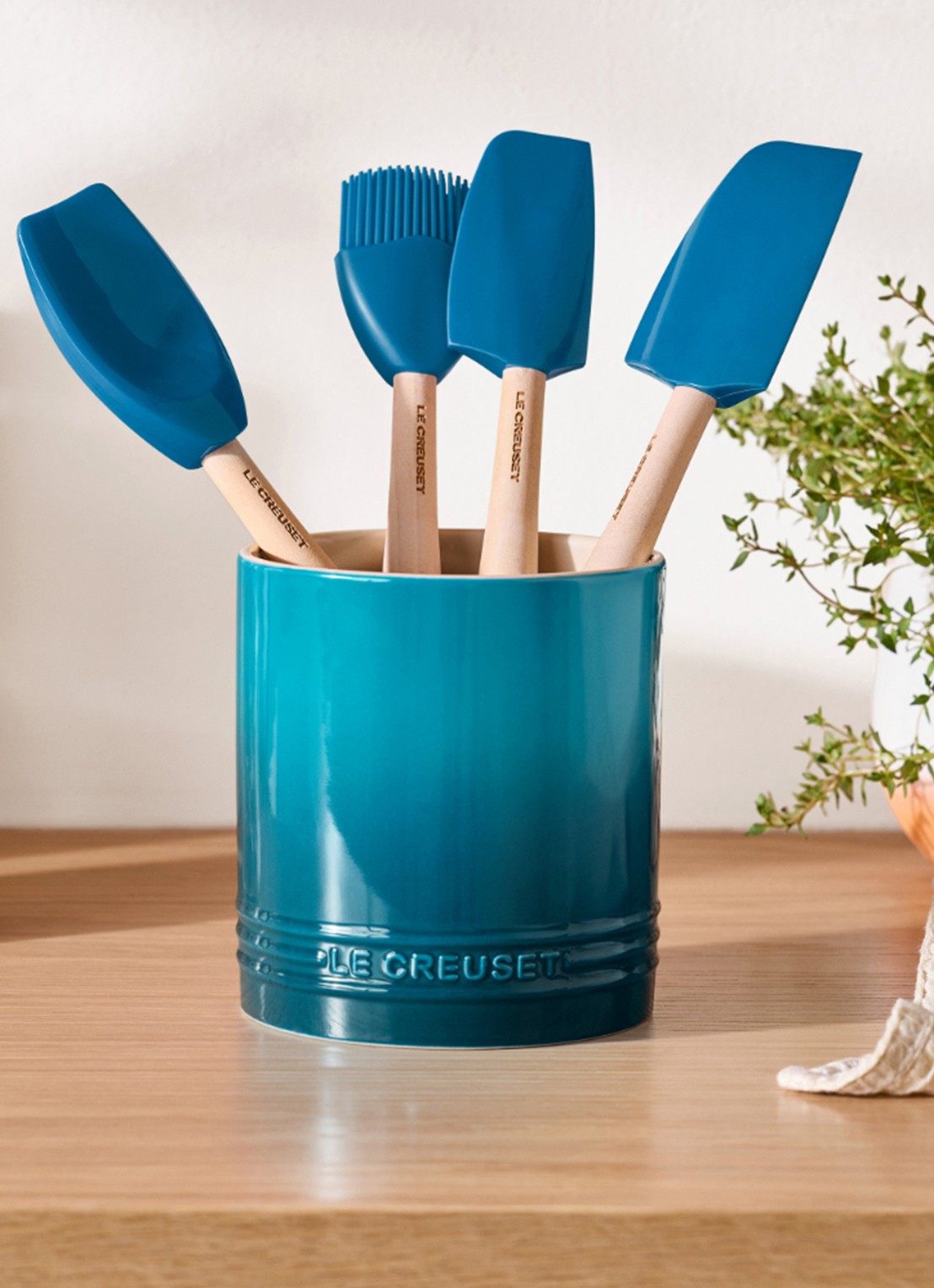 Le Creuset Signature spatelpot 1,1 liter - detail 5 petrol