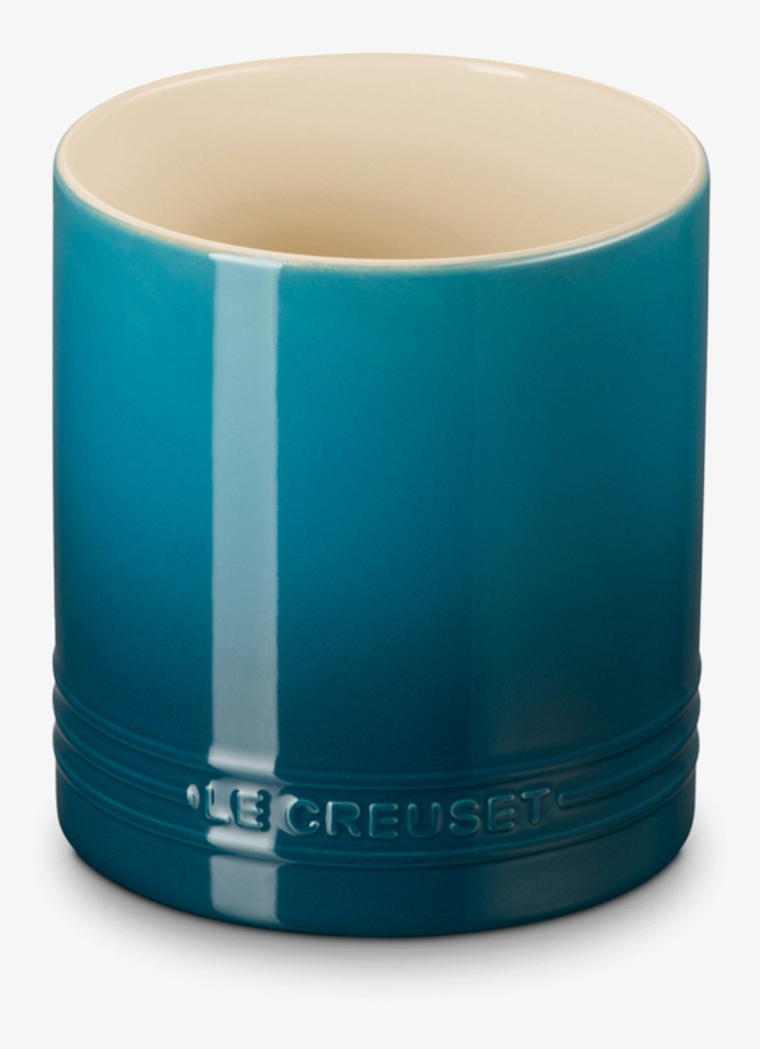 Le Creuset Signature spatelpot 1,1 liter - voorkant 2 petrol