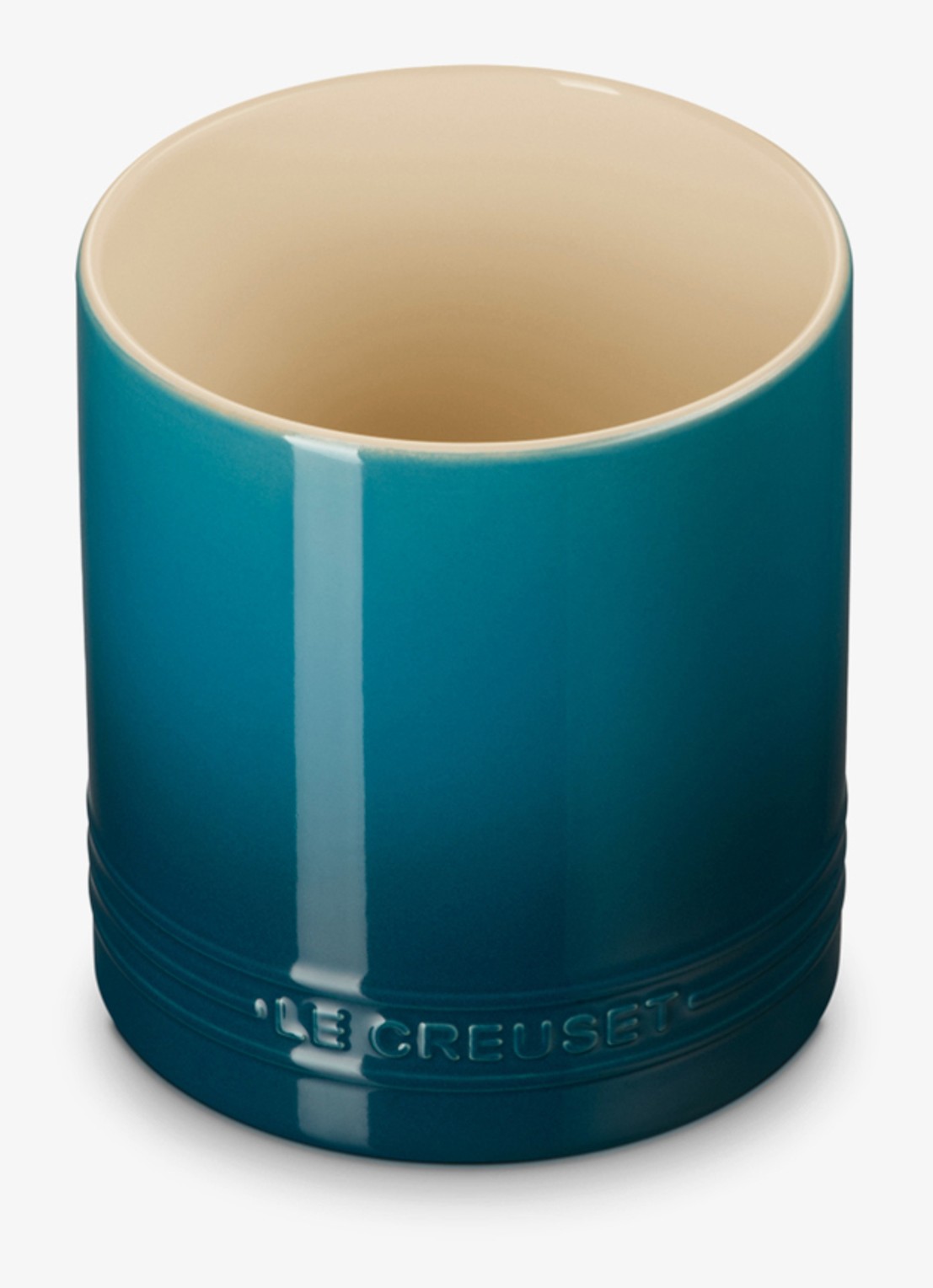 Le Creuset Signature spatelpot 1,1 liter - voorkant 3 petrol