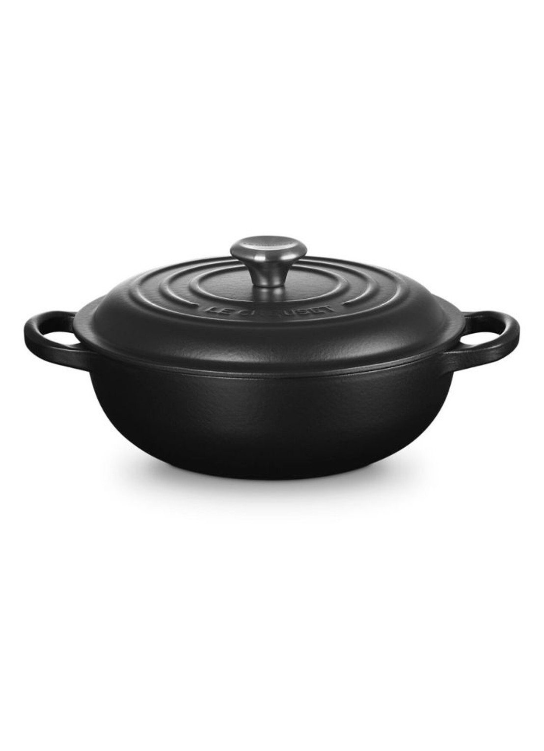 Le Creuset Signature stoofpan 22 cm - voorkant zwart