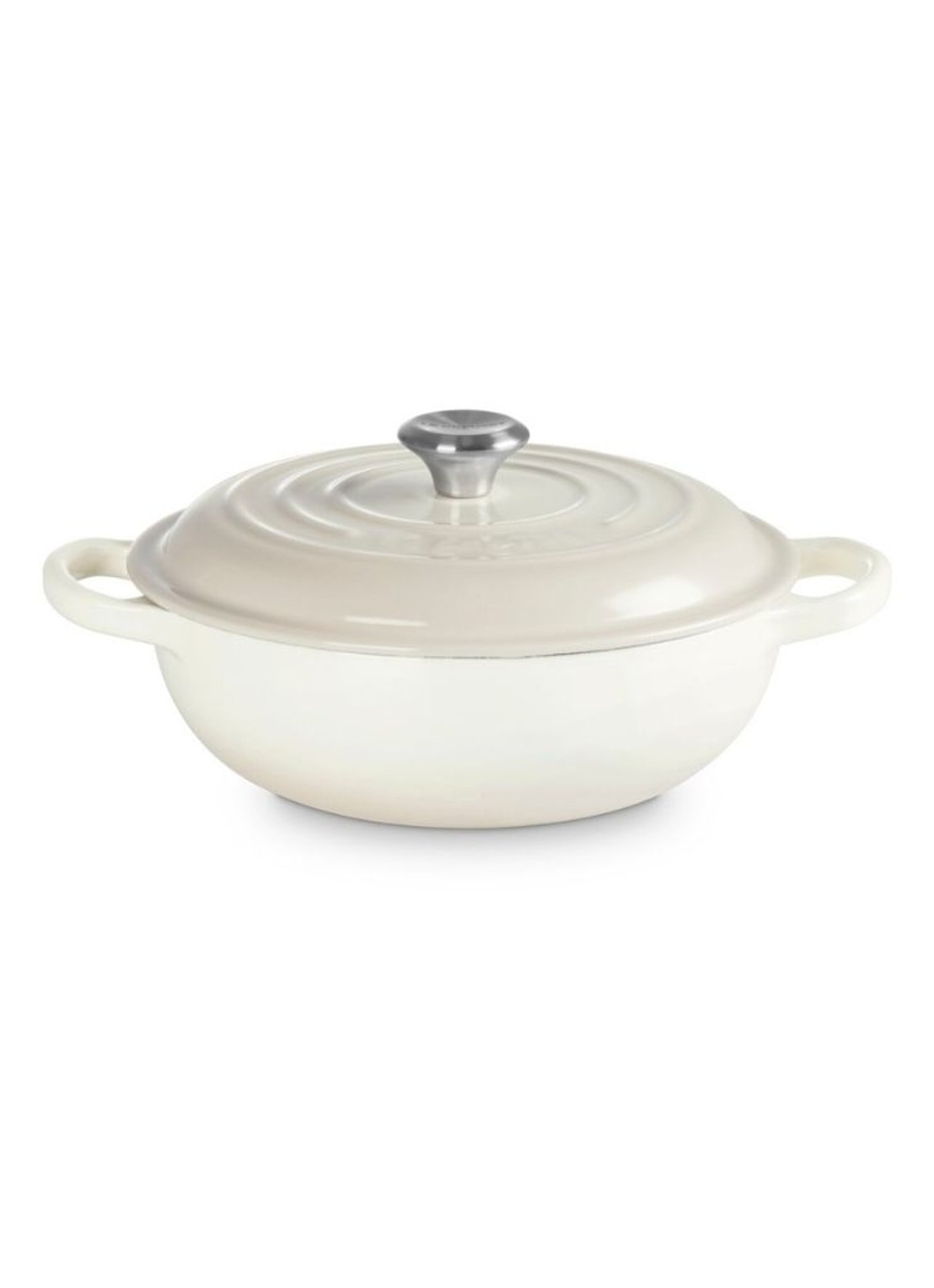 Le Creuset Signature stoofpan 22 cm - voorkant 2 gebroken wit