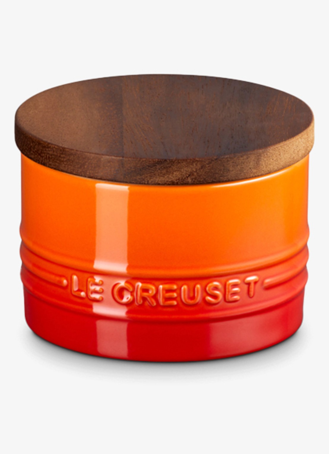 Le Creuset Signature voorraadpot 0,2 liter - voorkant 5 oranjerood