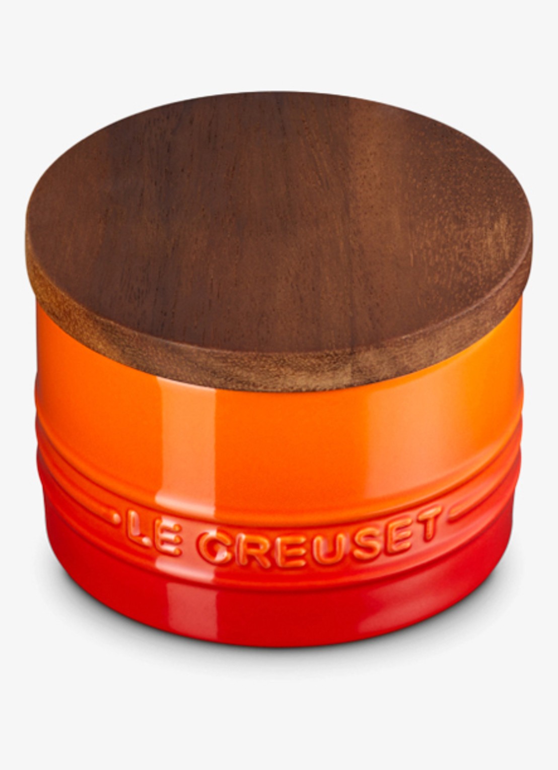 Le Creuset Signature voorraadpot 0,2 liter - voorkant 6 oranjerood