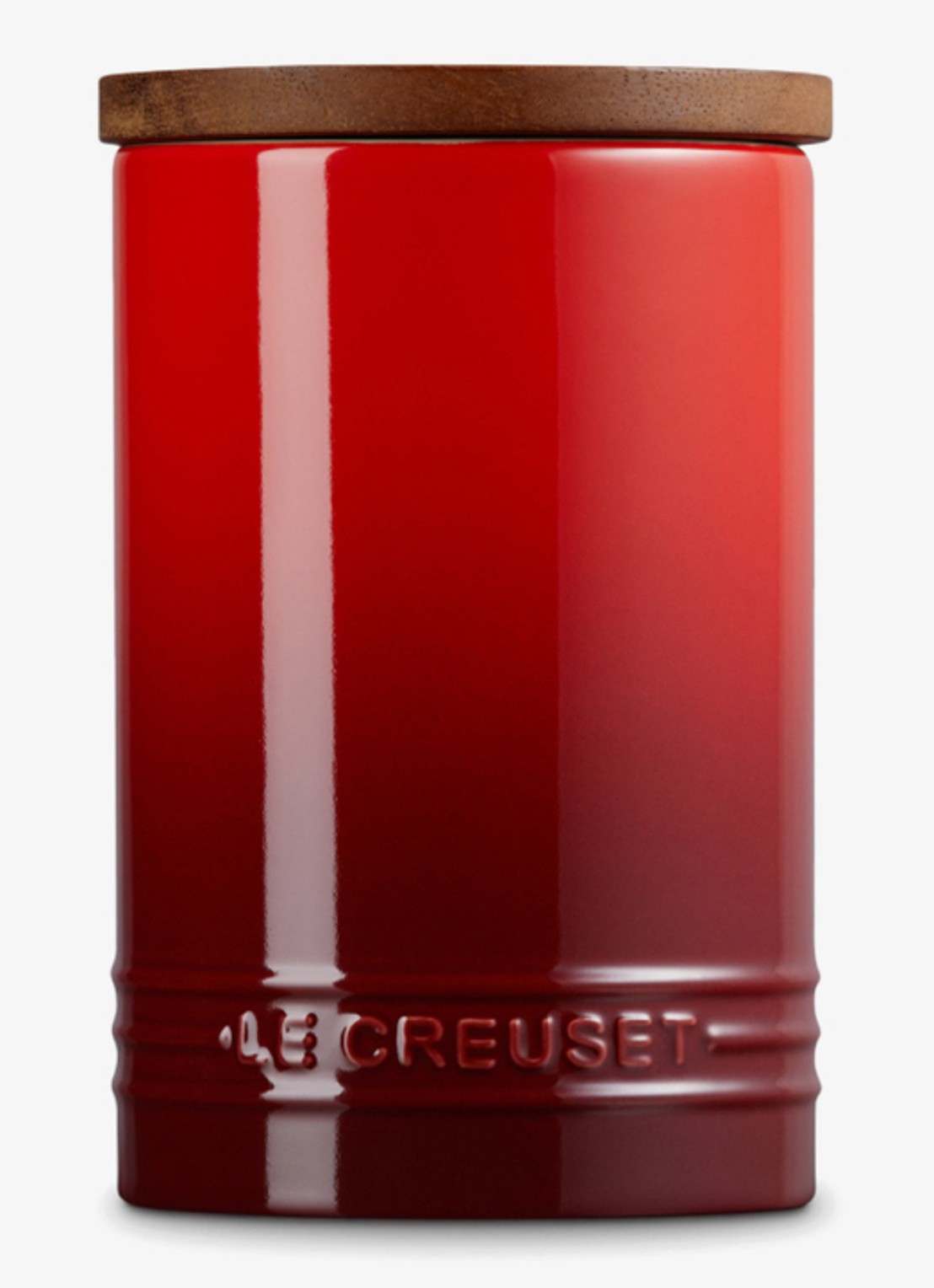 Le Creuset Signature voorraadpot 77 cl - achterkant donkerrood