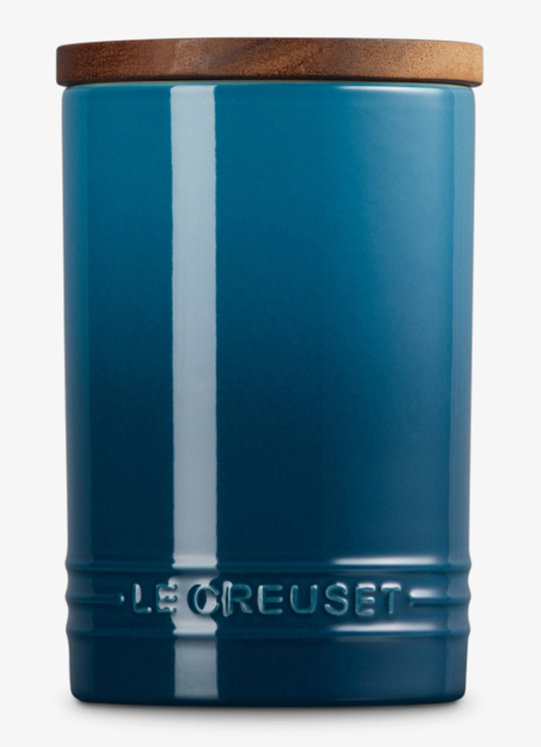 Le Creuset Signature voorraadpot 77 cl - achterkant petrol