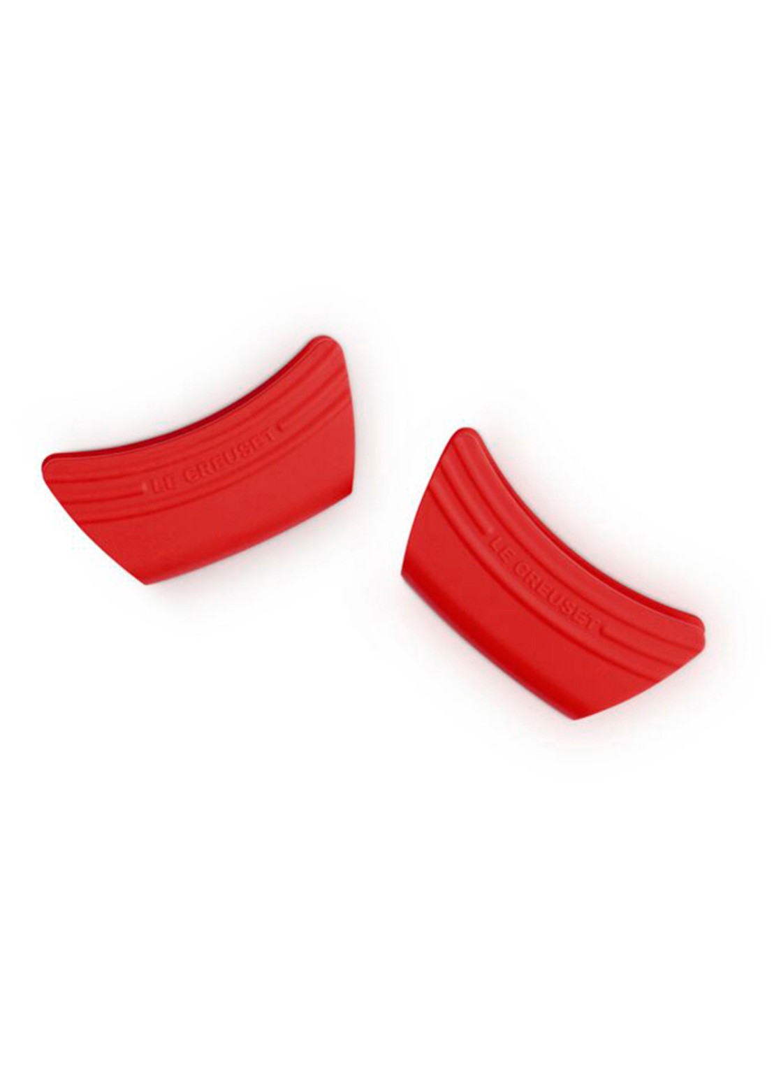 Le Creuset Silicone handvaten set van 2 - achterkant 3 donkerrood