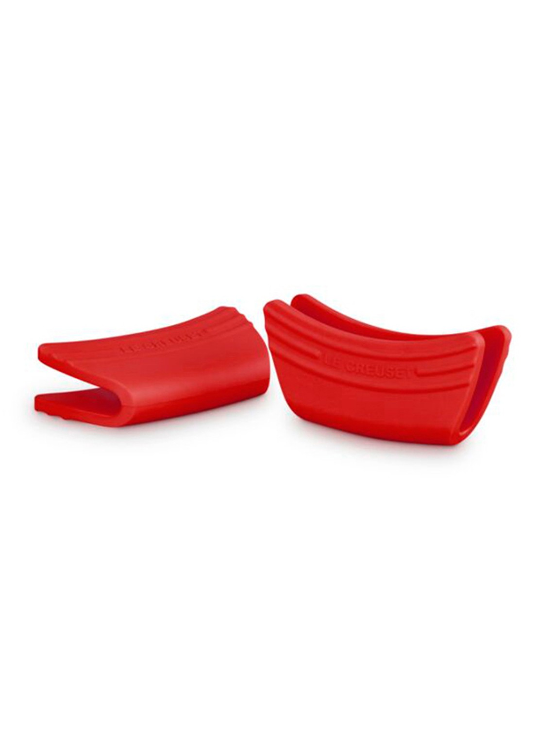 Le Creuset Silicone handvaten set van 2 - voorkant donkerrood