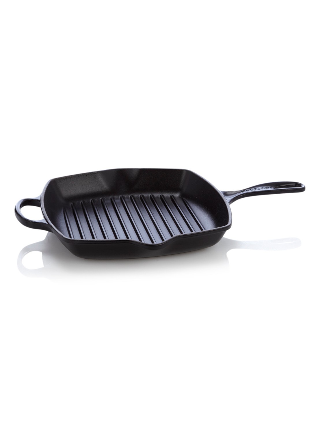 Le Creuset Skillet grillpan 26 x 26 cm - voorkant mat zwart / zwart