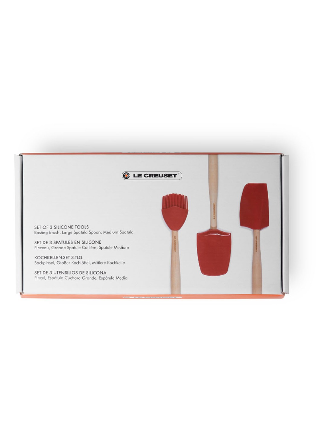 Le Creuset Spatels Premium set van 3  - detail 3 kersenrood / rood