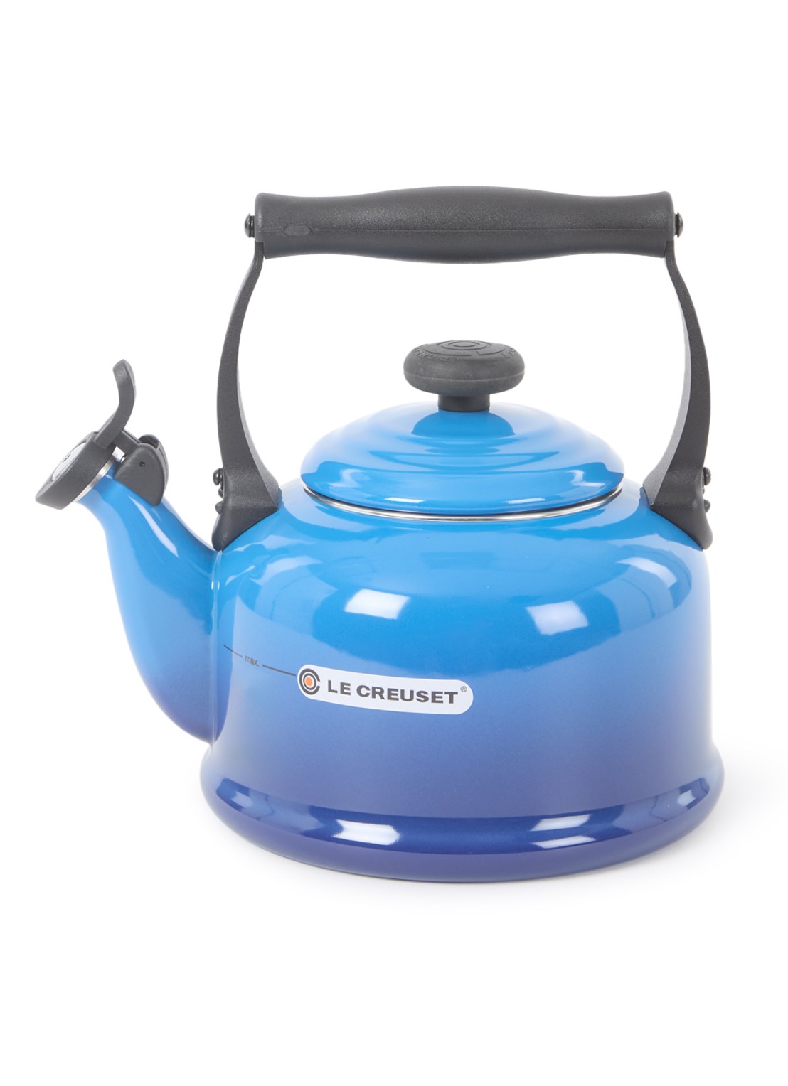 Le Creuset Tradition fluitketel 2,1 liter - voorkant azure / blauw