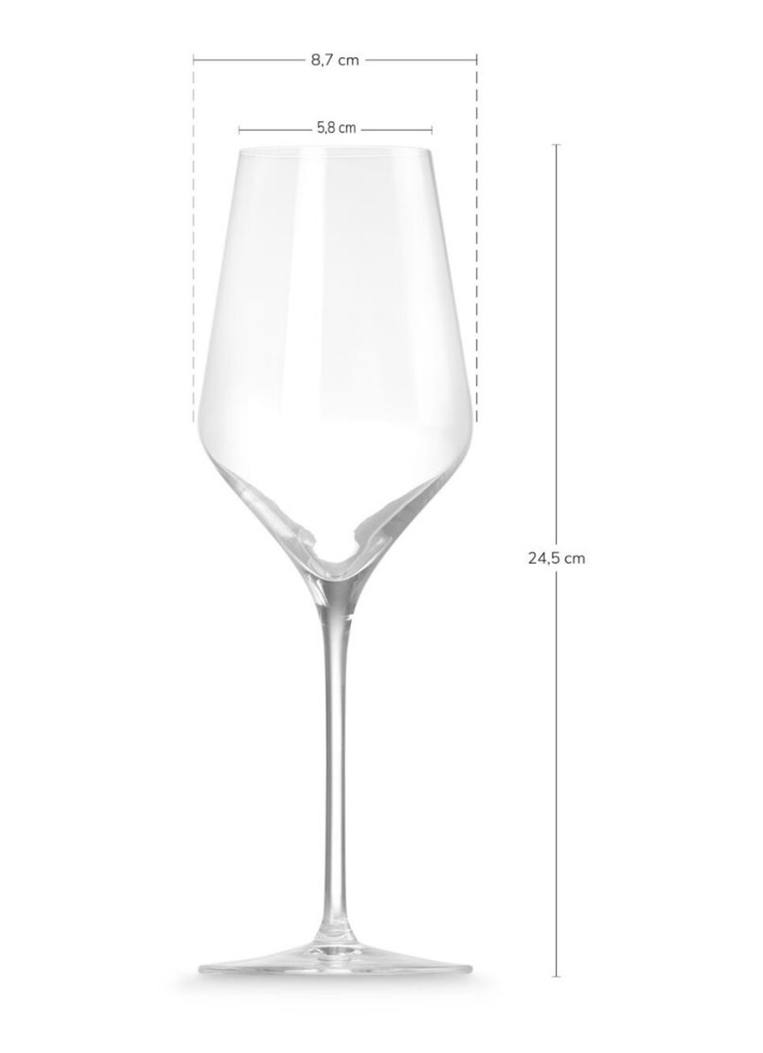Le Creuset Witte wijnglas set van 4 - achterkant 3 transparant