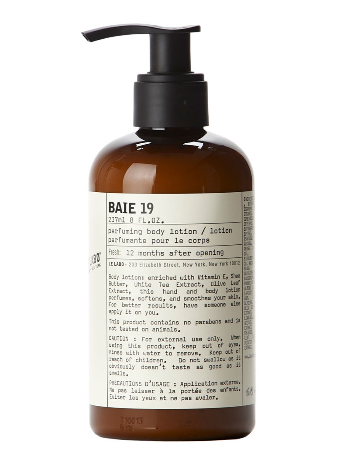 Le Labo Baie 19 Body Lotion - hand- en bodylotion - voorkant 2 undefined