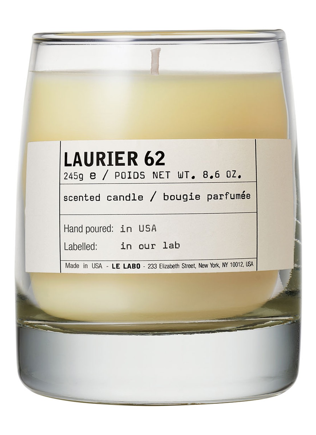 Le Labo Laurier 62 Classic Candle - geurkaars - voorkant undefined