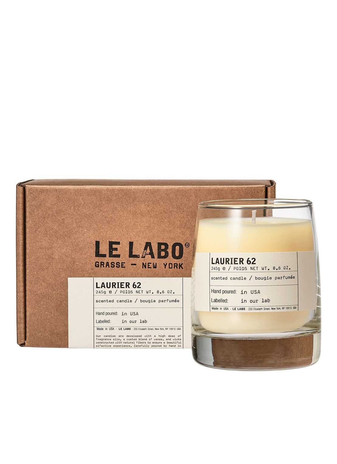 Le Labo Laurier 62 Classic Candle - geurkaars - voorkant 2 undefined