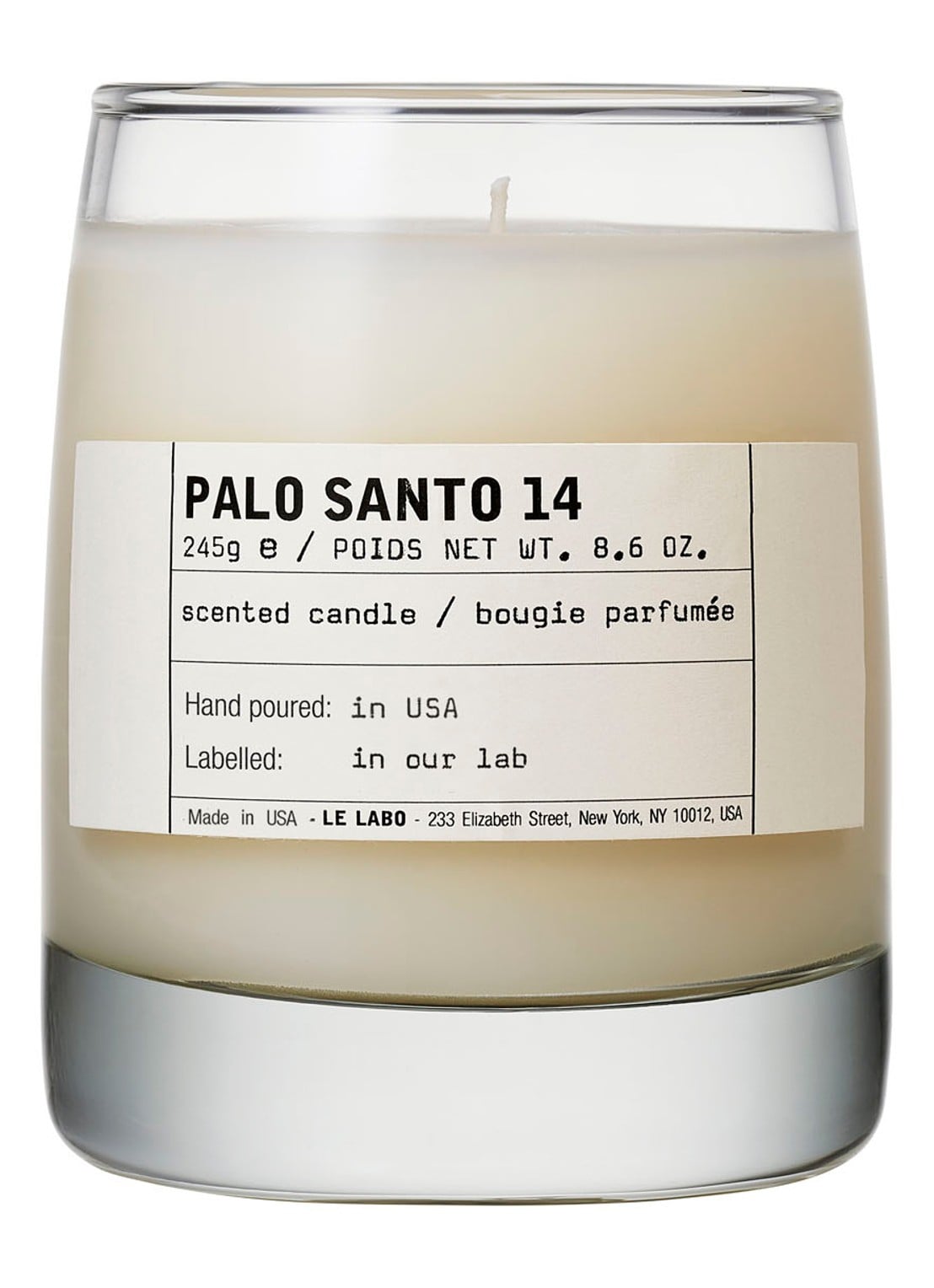 Le Labo Palo Santo 14 Classic Candle geurkaars - voorkant undefined