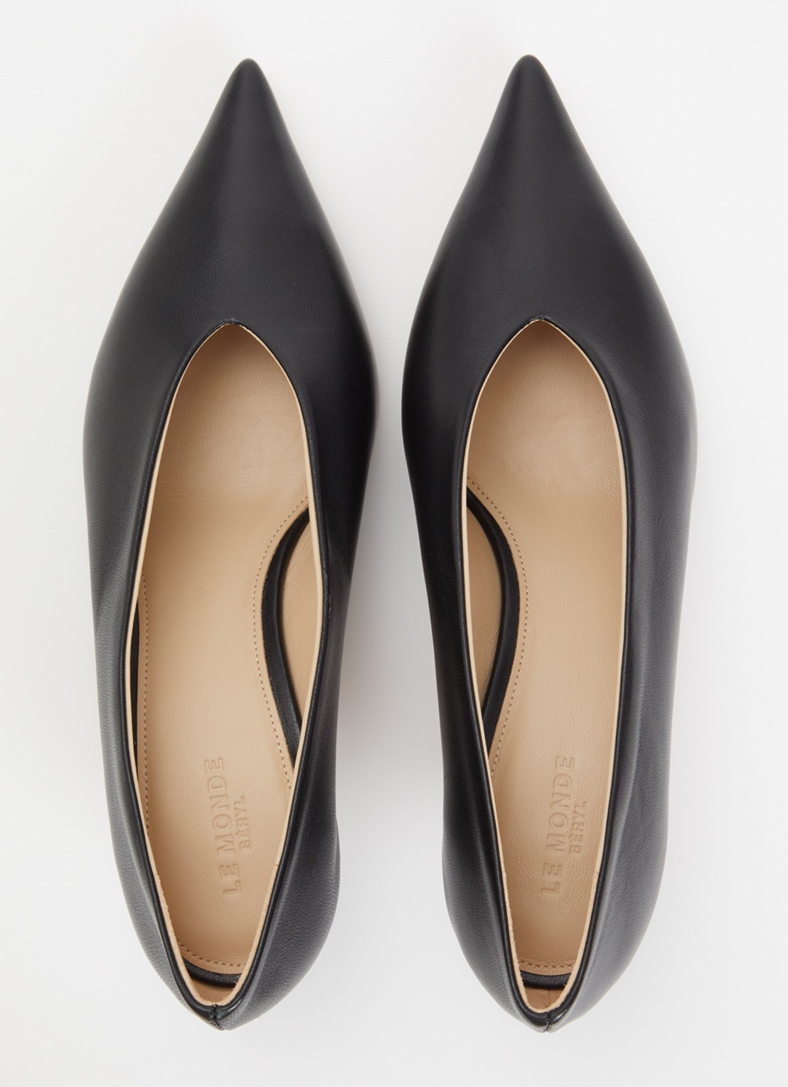 Le Monde Béryl Babouche pump van leer - detail 3 zwart