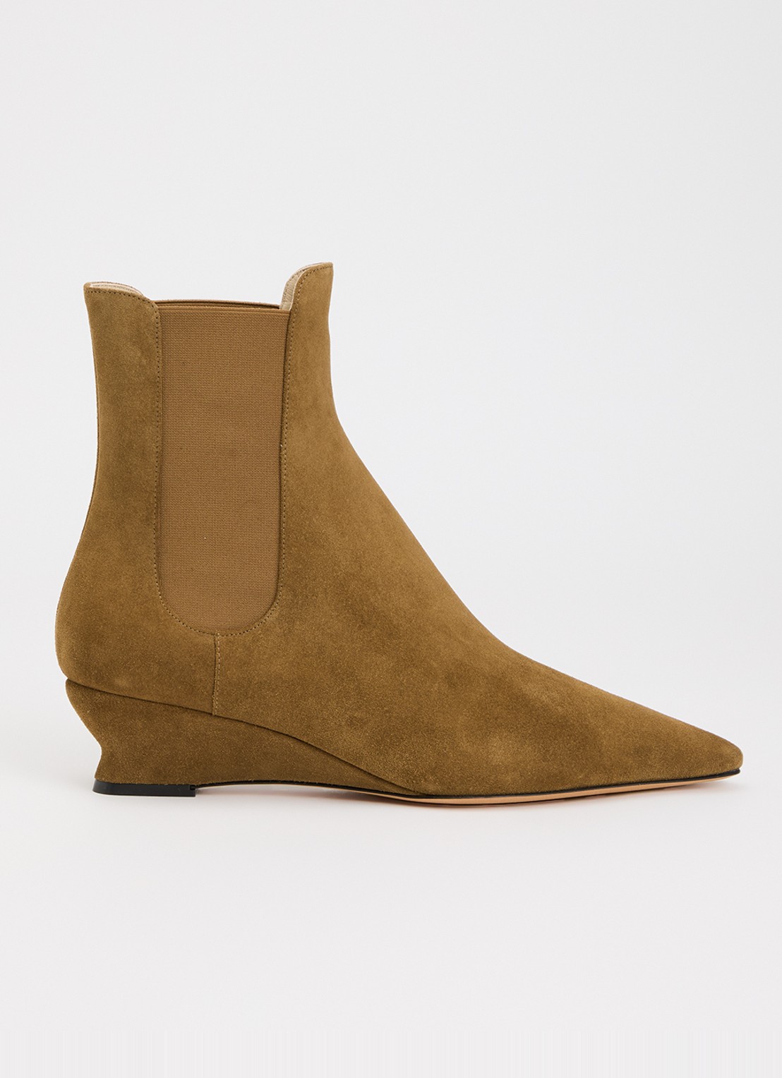 Le Monde Béryl Camille chelsea boot van suède - voorkant 4 camel