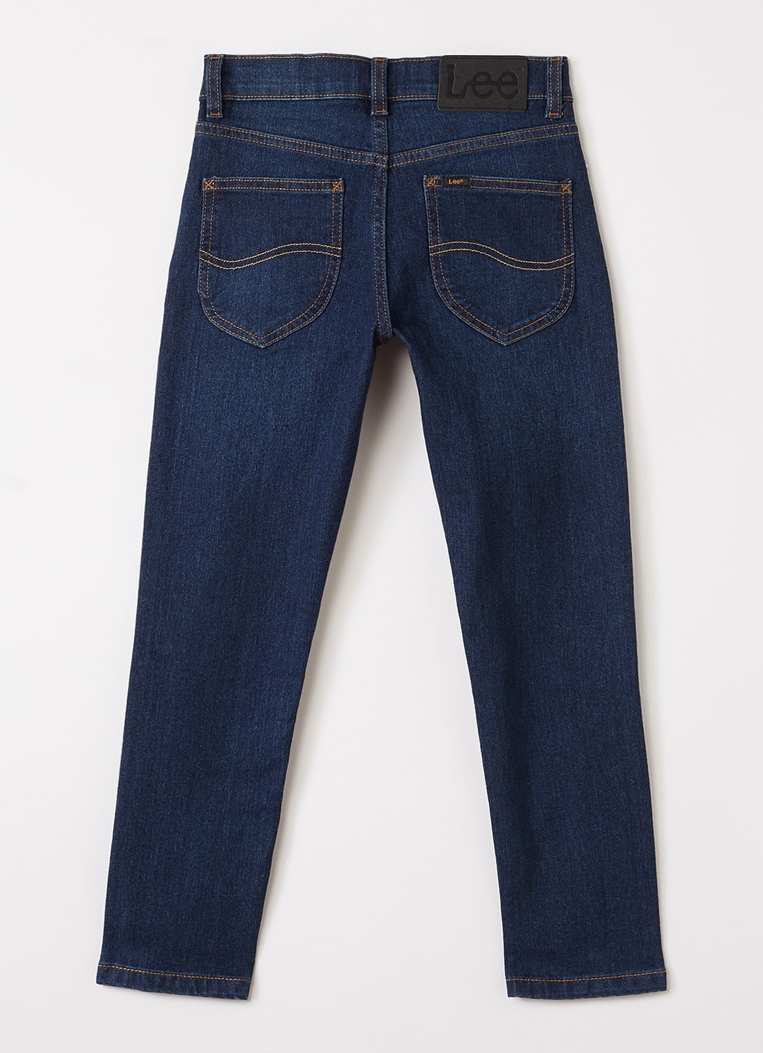 LEE Luke slim fit jeans met stretch - voorkant 2 donkerblauw