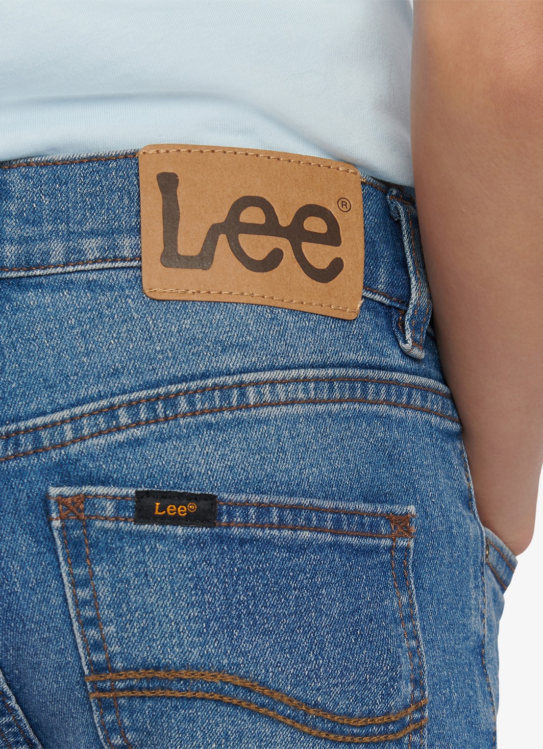 LEE Luke slim fit jeans met stretch - detail 5 indigo