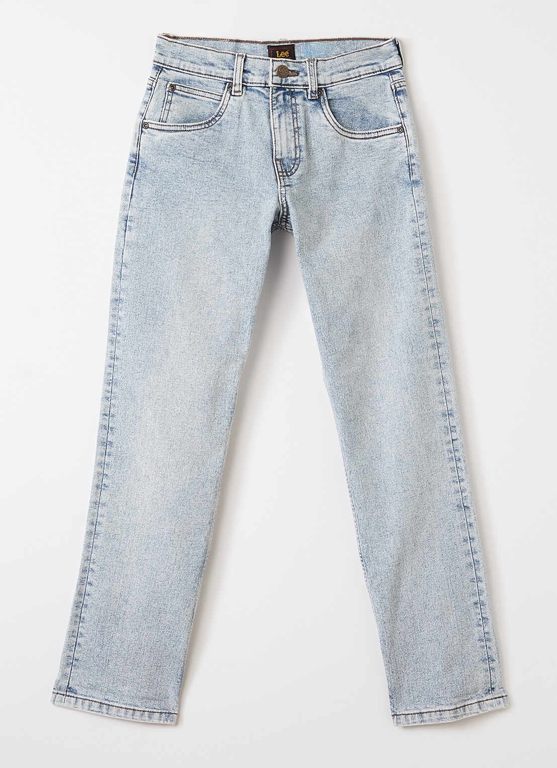 LEE West straight leg jeans met stretch - voorkant 2 indigo