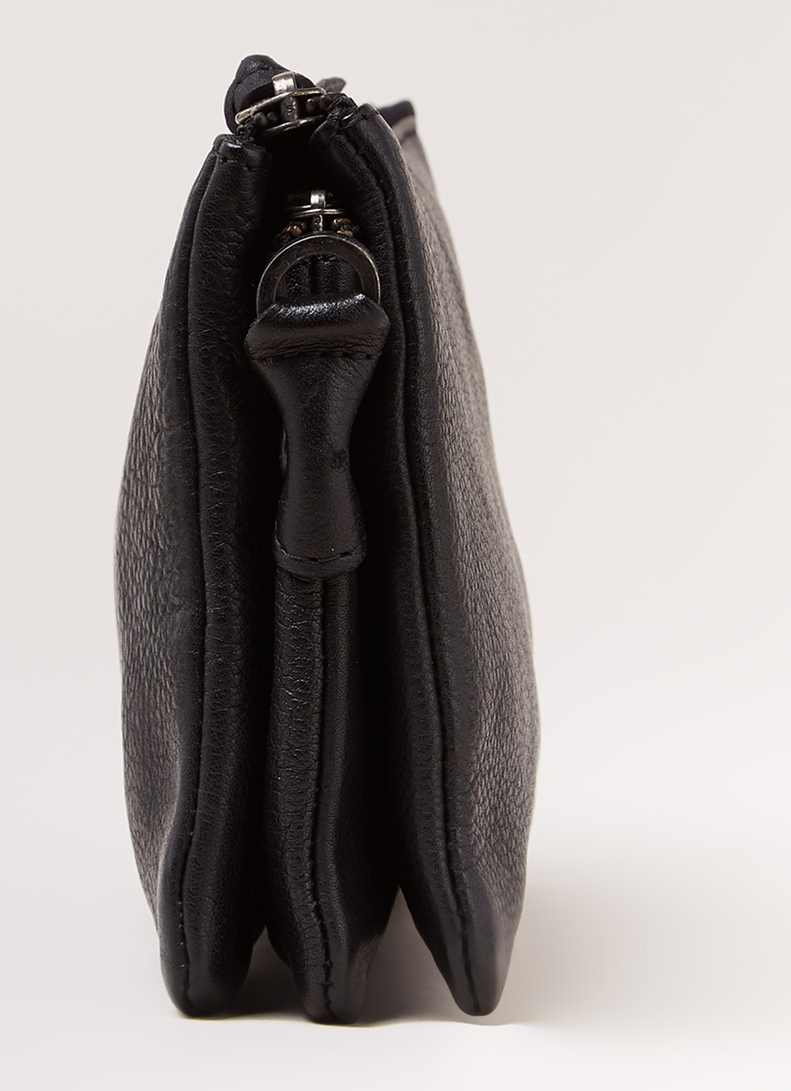 Legend Como crossbodytas van leer - detail 5 zwart