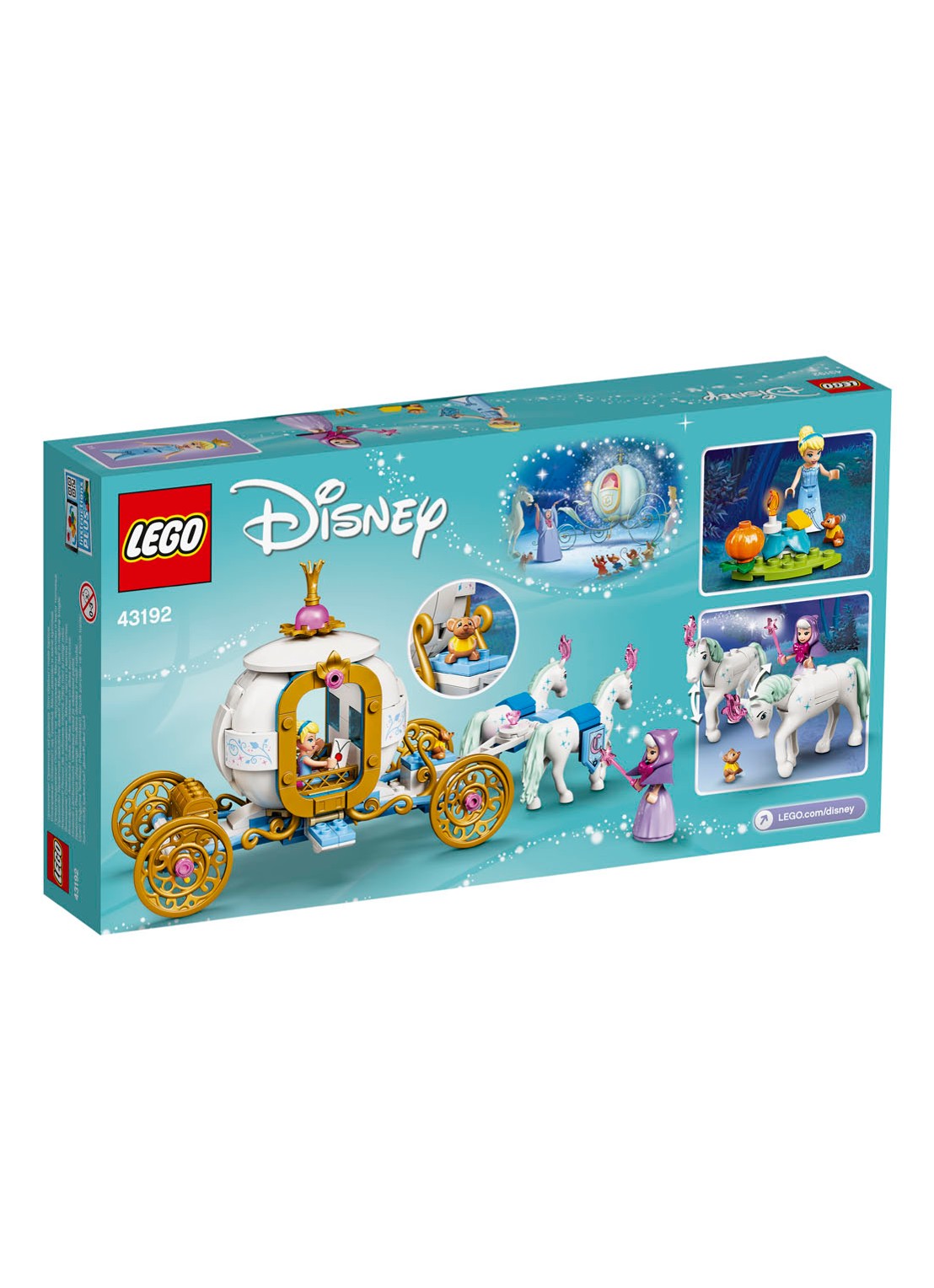 LEGO Assepoesters koninklijke koets - 43192 - voorkant 2 wit