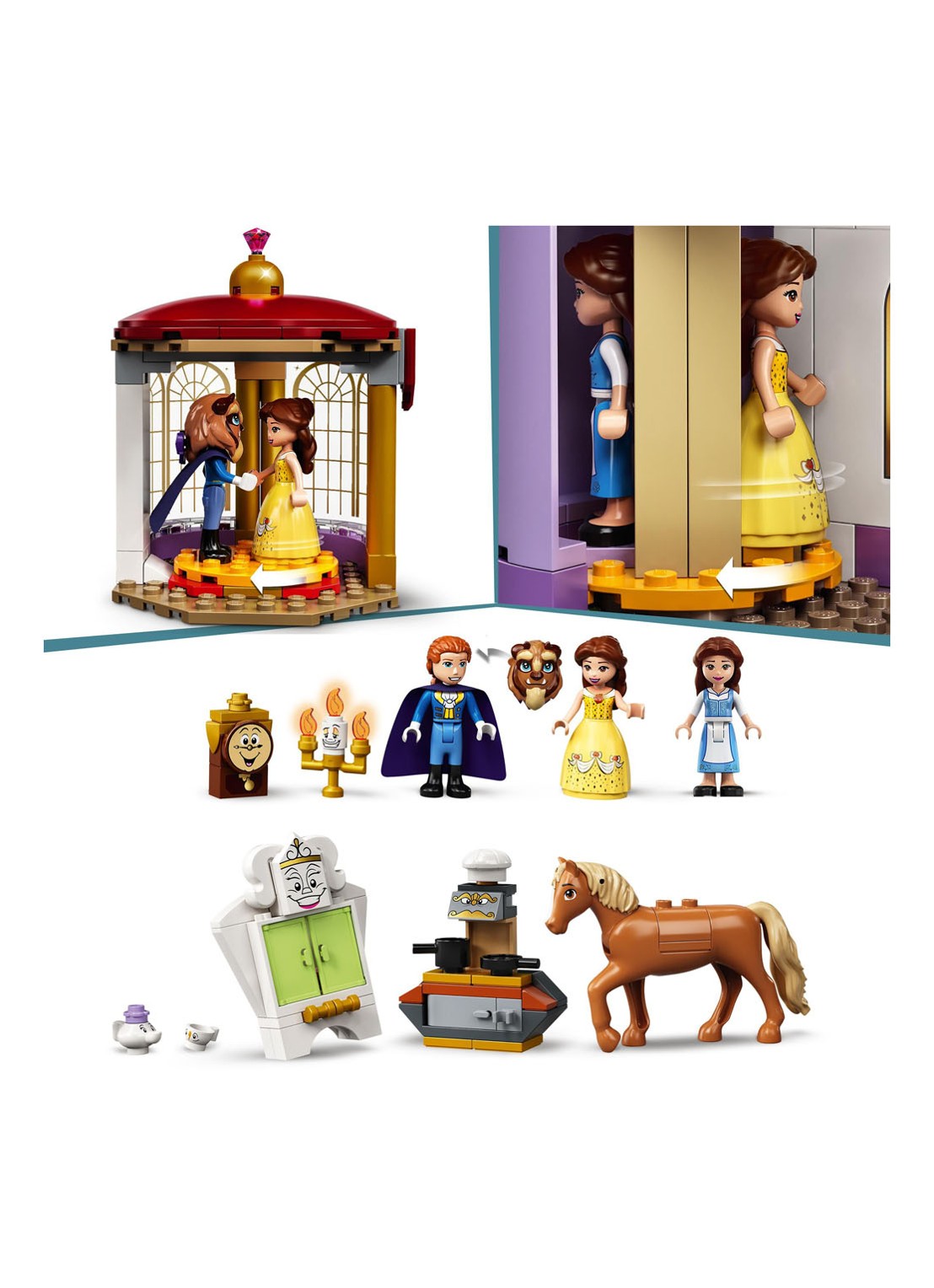 LEGO Belle en het Beest kasteel - 43196 - detail 5 lila
