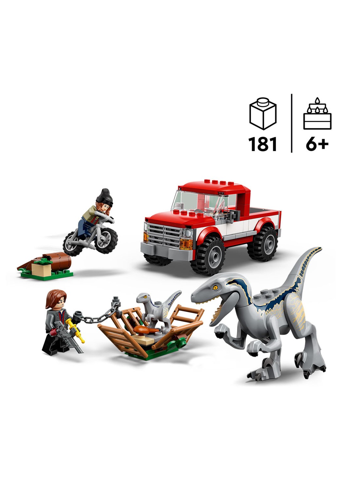 LEGO Blue & Beta velociraptorvangst - bouwset 76946 - detail 4 multicolor