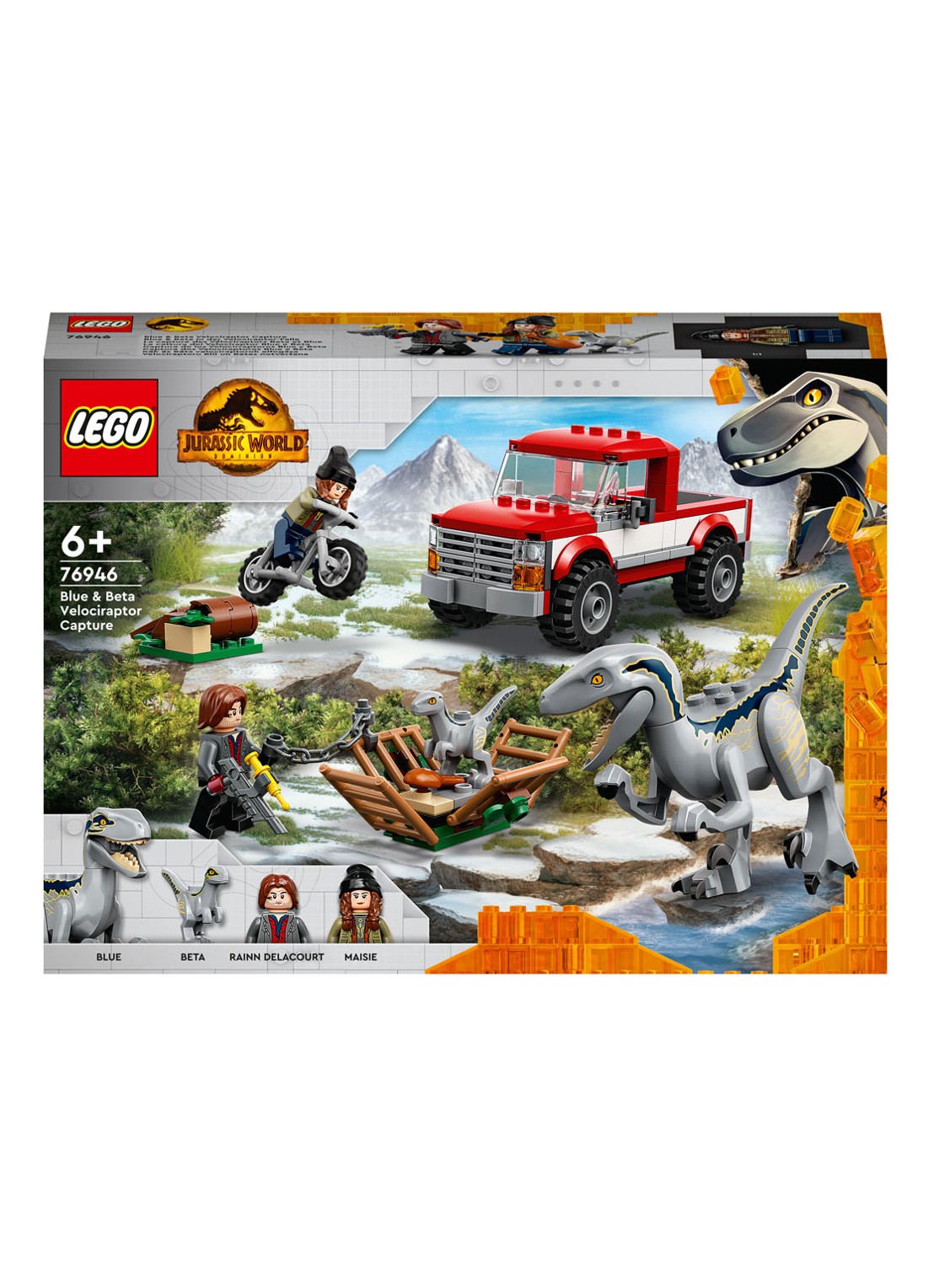LEGO Blue & Beta velociraptorvangst - bouwset 76946 - voorkant multicolor