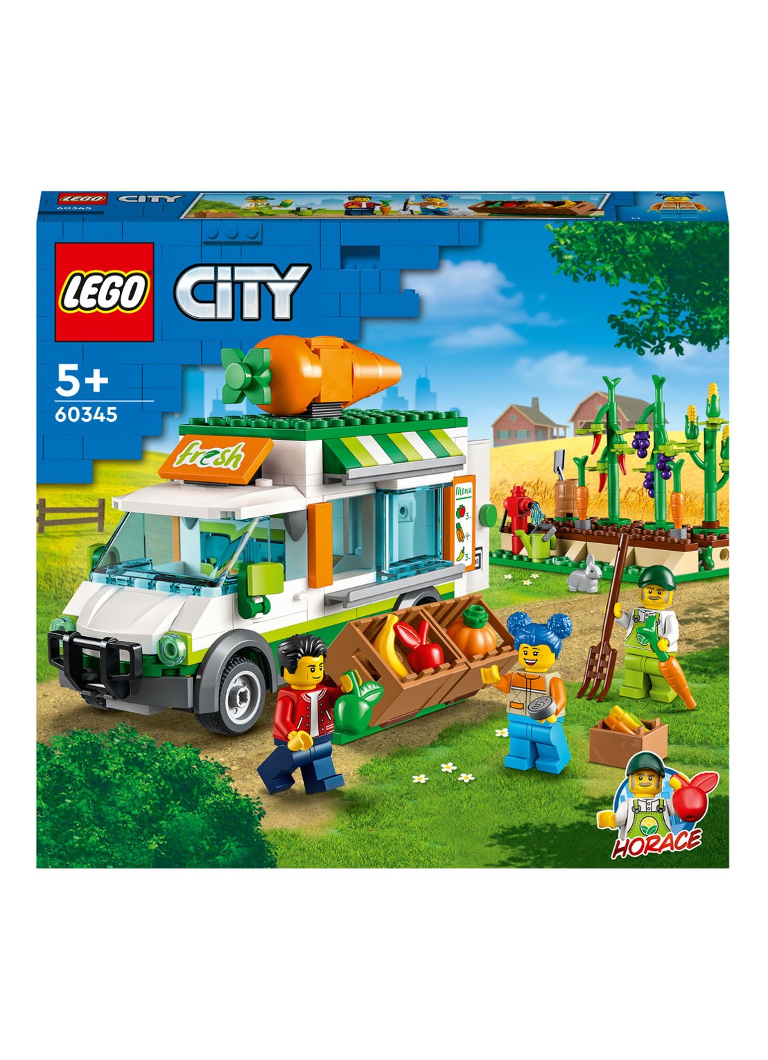 LEGO Boerderij boerenmarkt wagen - 60345 - voorkant multicolor