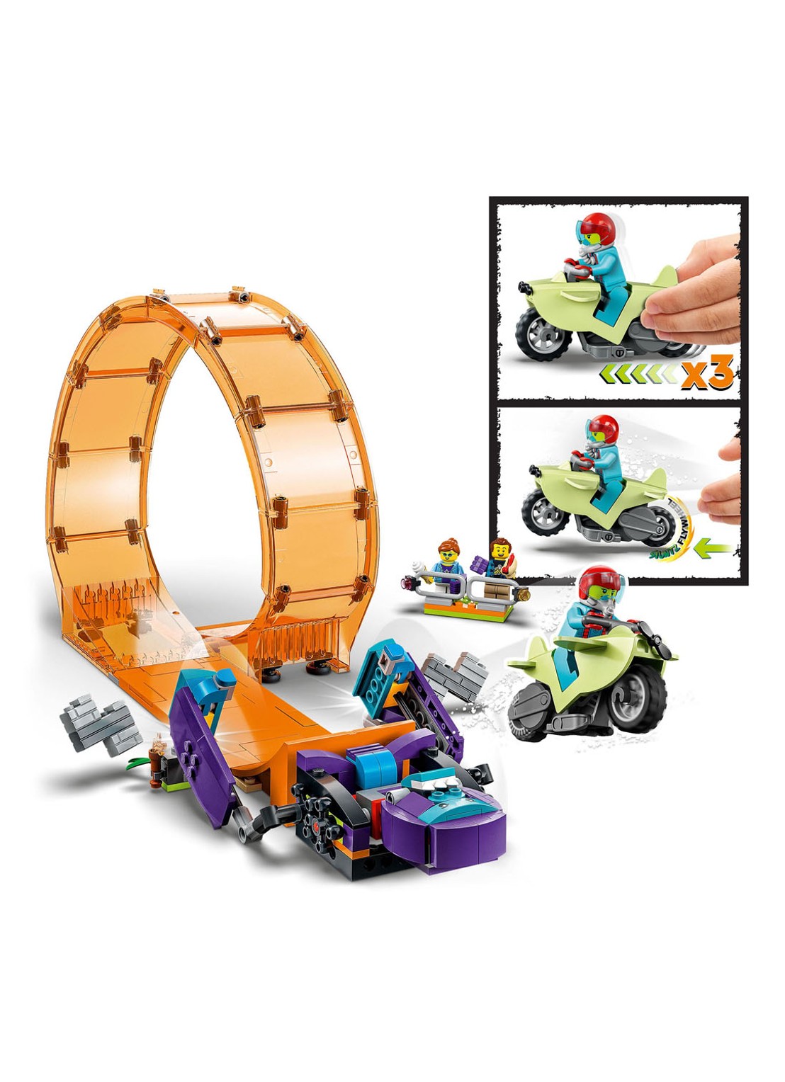 LEGO Chimpansee stuntlooping - bouwset 60338 - detail 2 multicolor