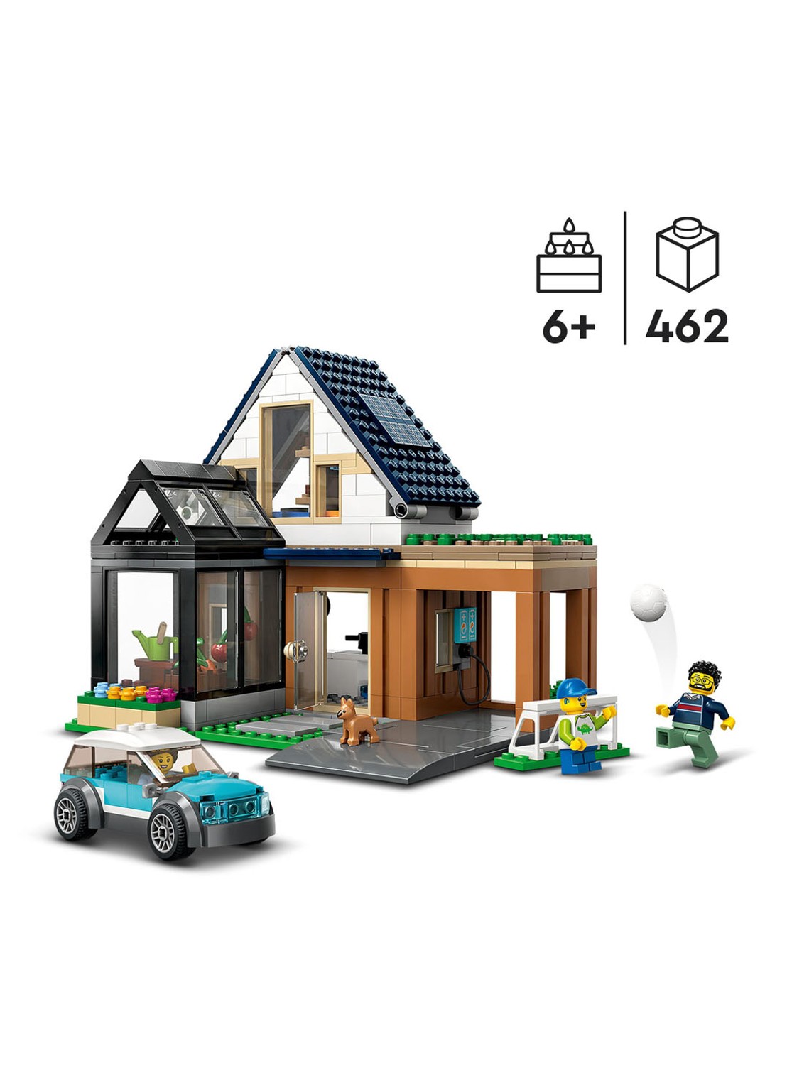 LEGO City Gezinswoning en elektrische auto 60398  - achterkant 3 multicolor