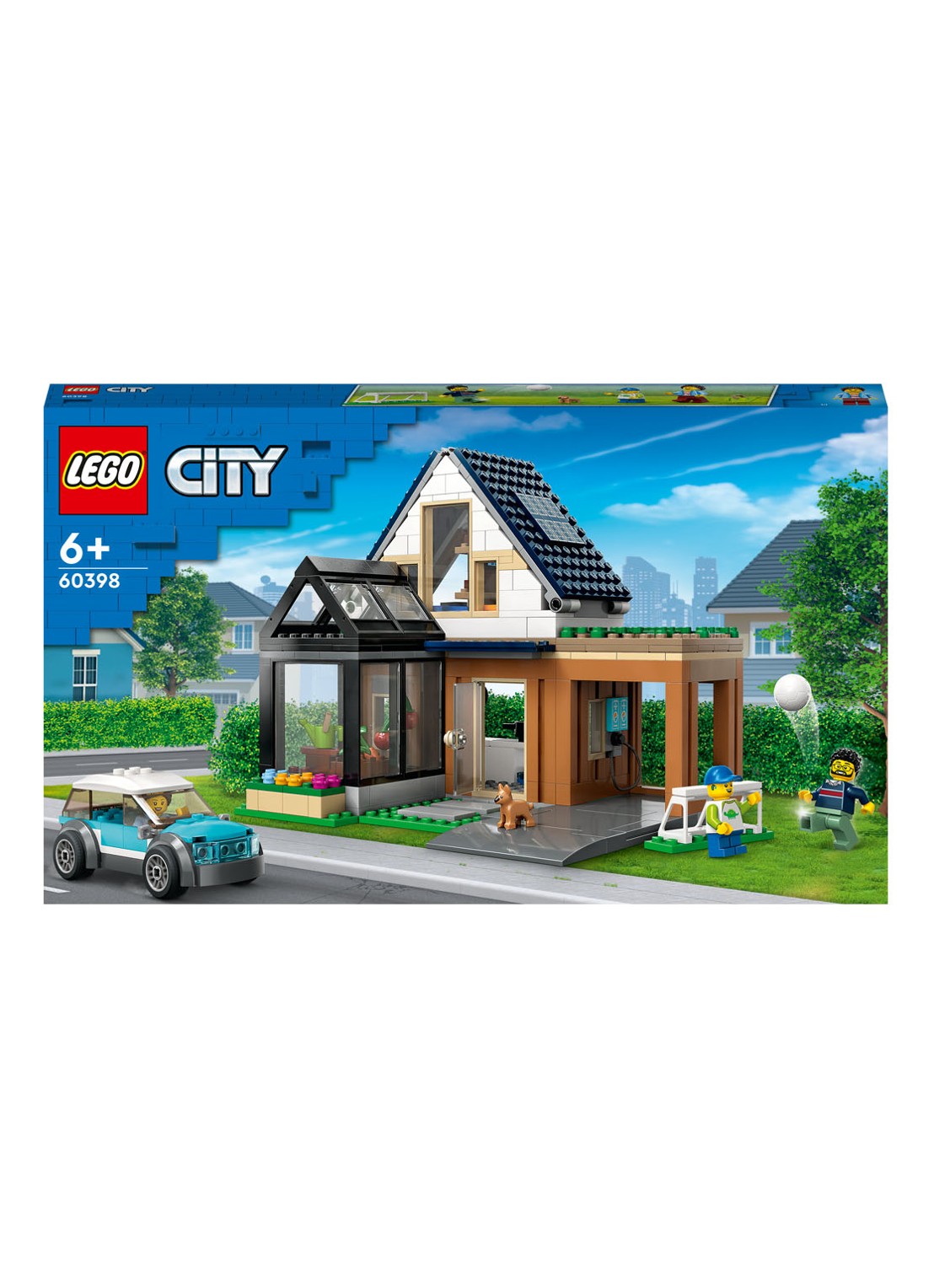 LEGO City Gezinswoning en elektrische auto 60398  - voorkant multicolor