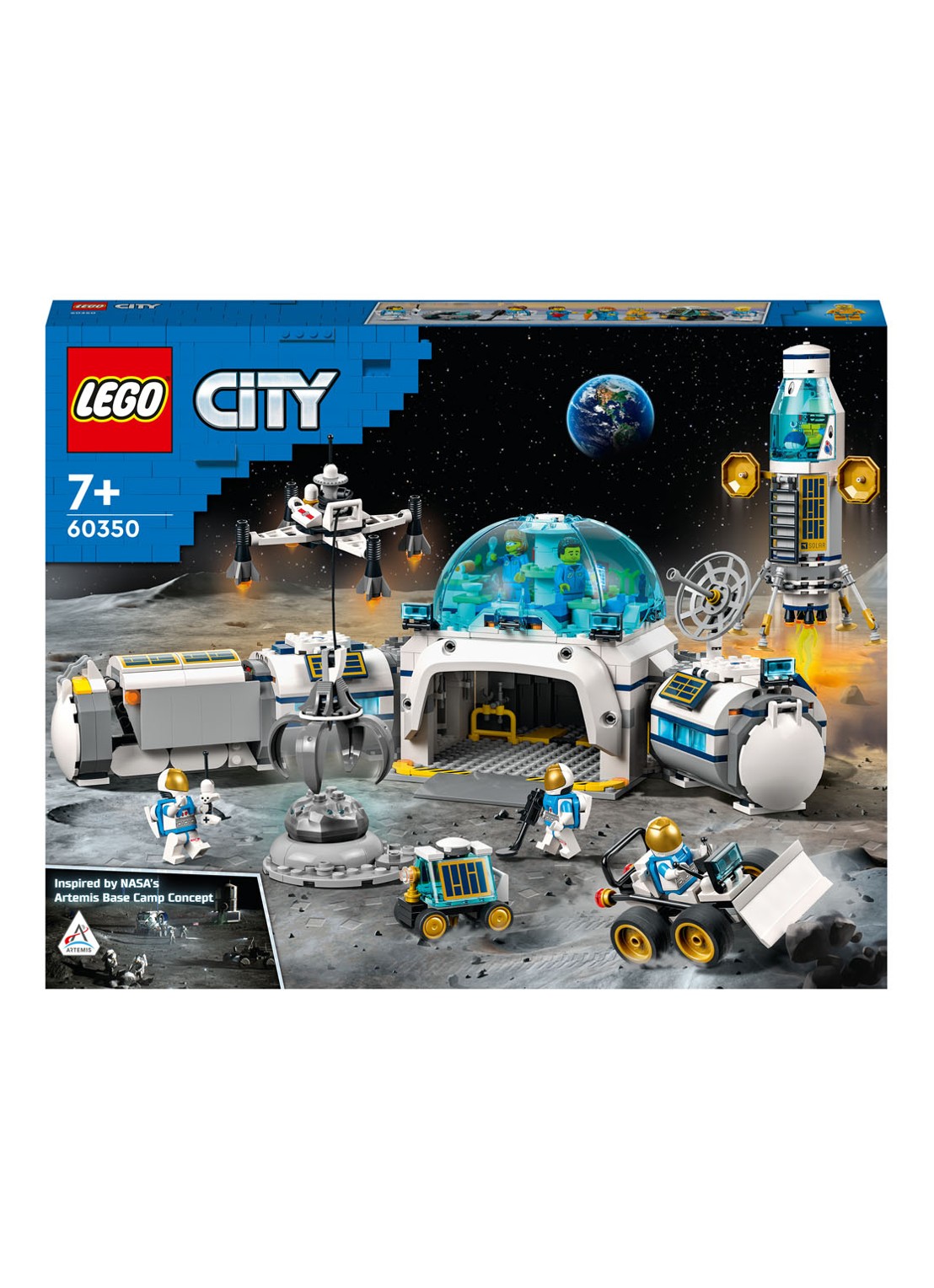LEGO City Onderzoeksstation op de maan in de ruimte set - 60350 - voorkant multicolor