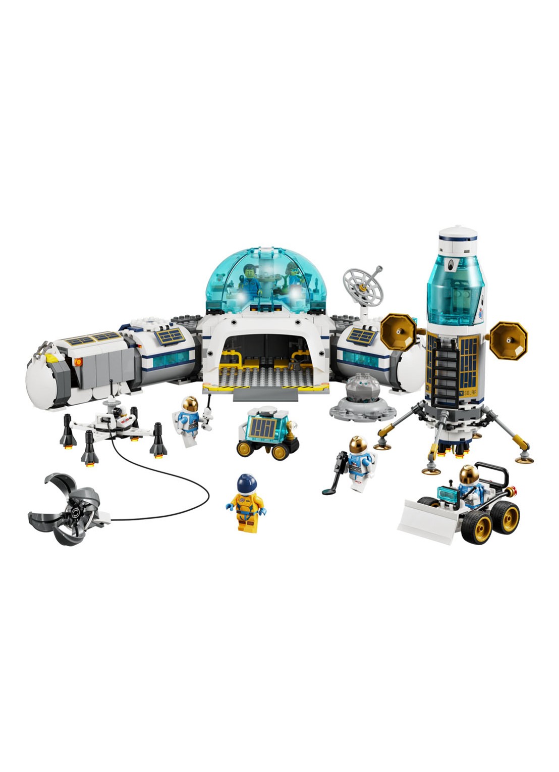 LEGO City Onderzoeksstation op de maan in de ruimte set - 60350 - voorkant 2 multicolor