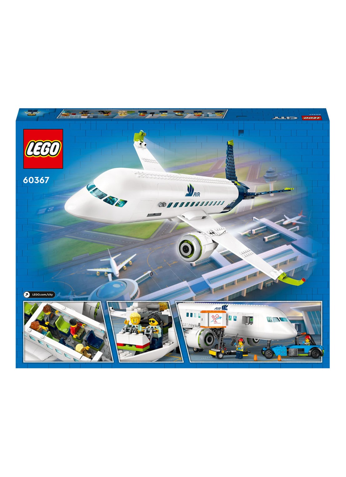 LEGO City Passagiersvliegtuig bouwset - 60367 - detail multicolor