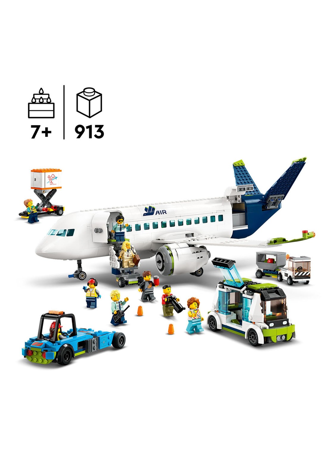 LEGO City Passagiersvliegtuig bouwset - 60367 - detail 2 multicolor