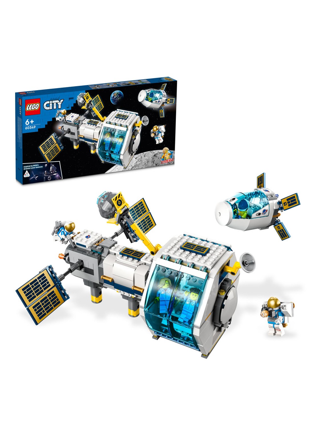 LEGO City Ruimtestation op de maan bouwbare modelbouwset - 60349 - detail multicolor