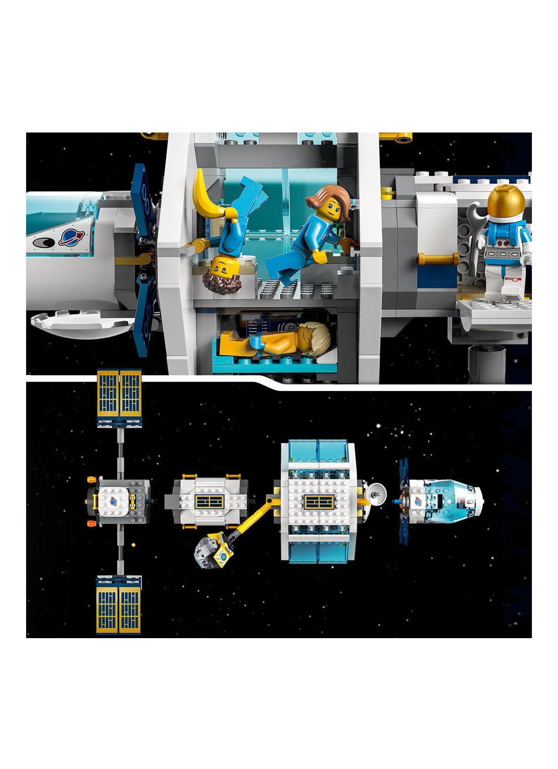 LEGO City Ruimtestation op de maan bouwbare modelbouwset - 60349 - detail 2 multicolor