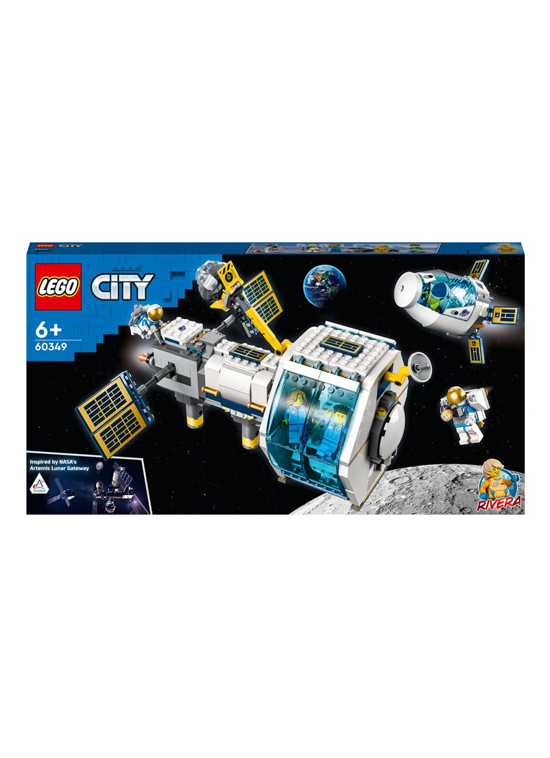 LEGO City Ruimtestation op de maan bouwbare modelbouwset - 60349 - voorkant 6 multicolor