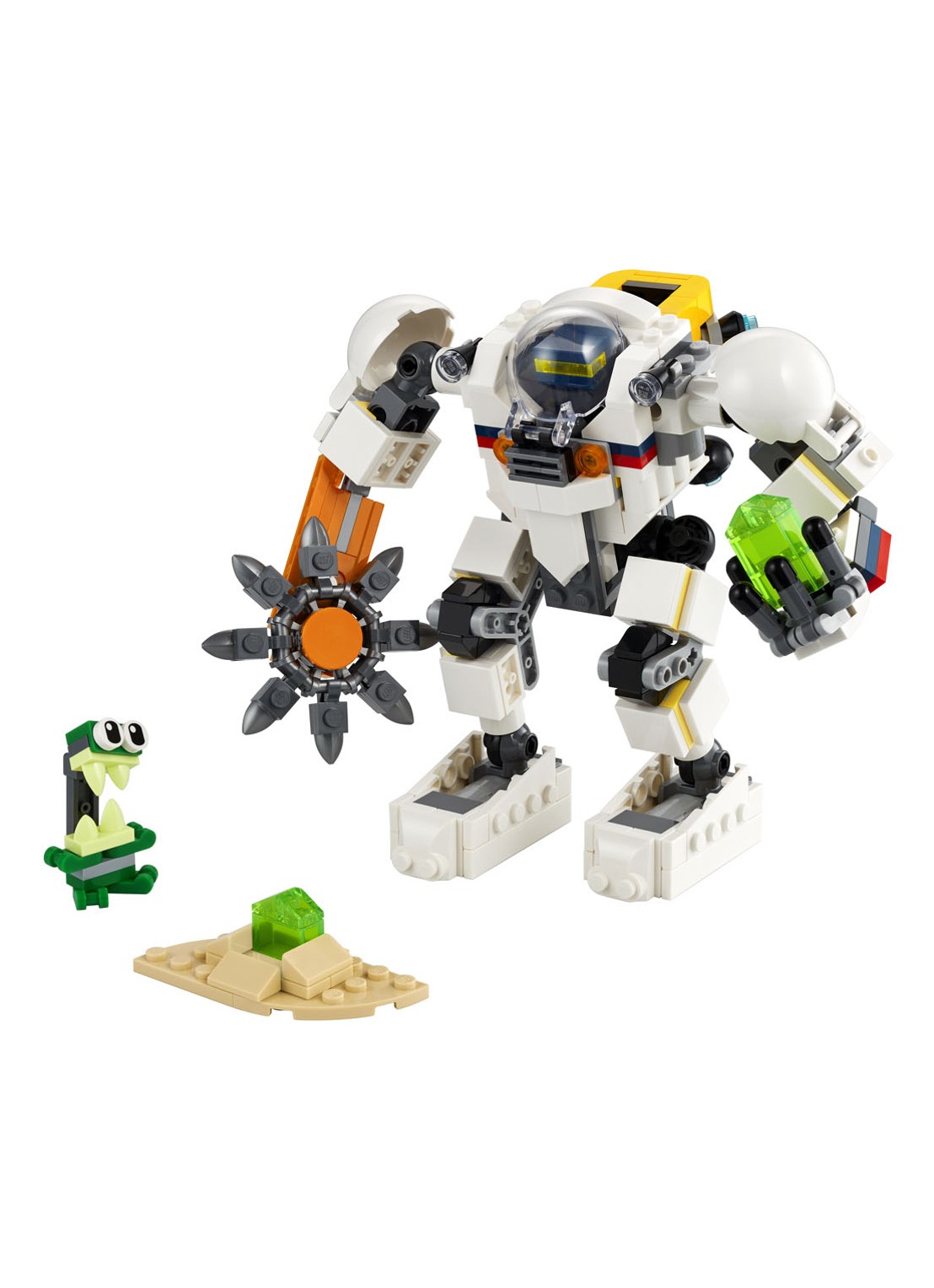 LEGO Creator Ruimtemijnbouw-mecha - 31115 - voorkant 2 okergeel