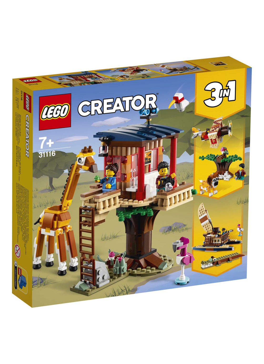 LEGO Creator Safari wilde dieren boomhuis - 31116 - voorkant 6 okergeel