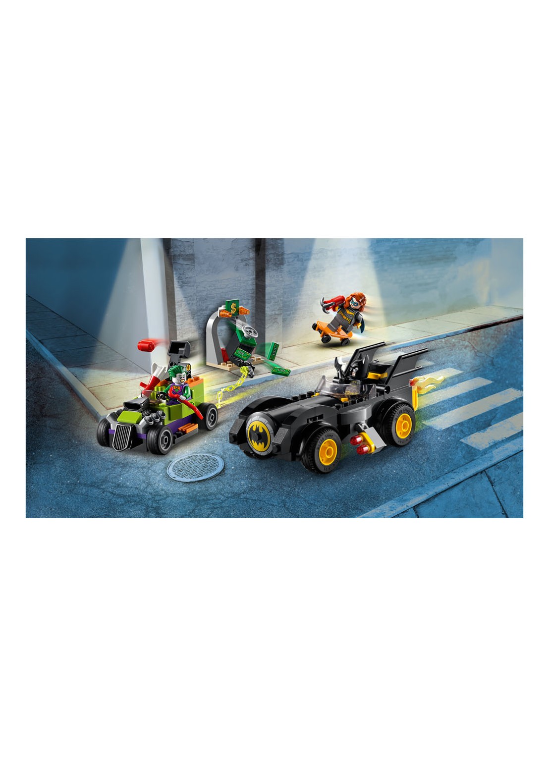 LEGO DC Comics Super Heroes Batman vs. The Joker: Batmobile achtervolging - 76180 - detail 2 zwart