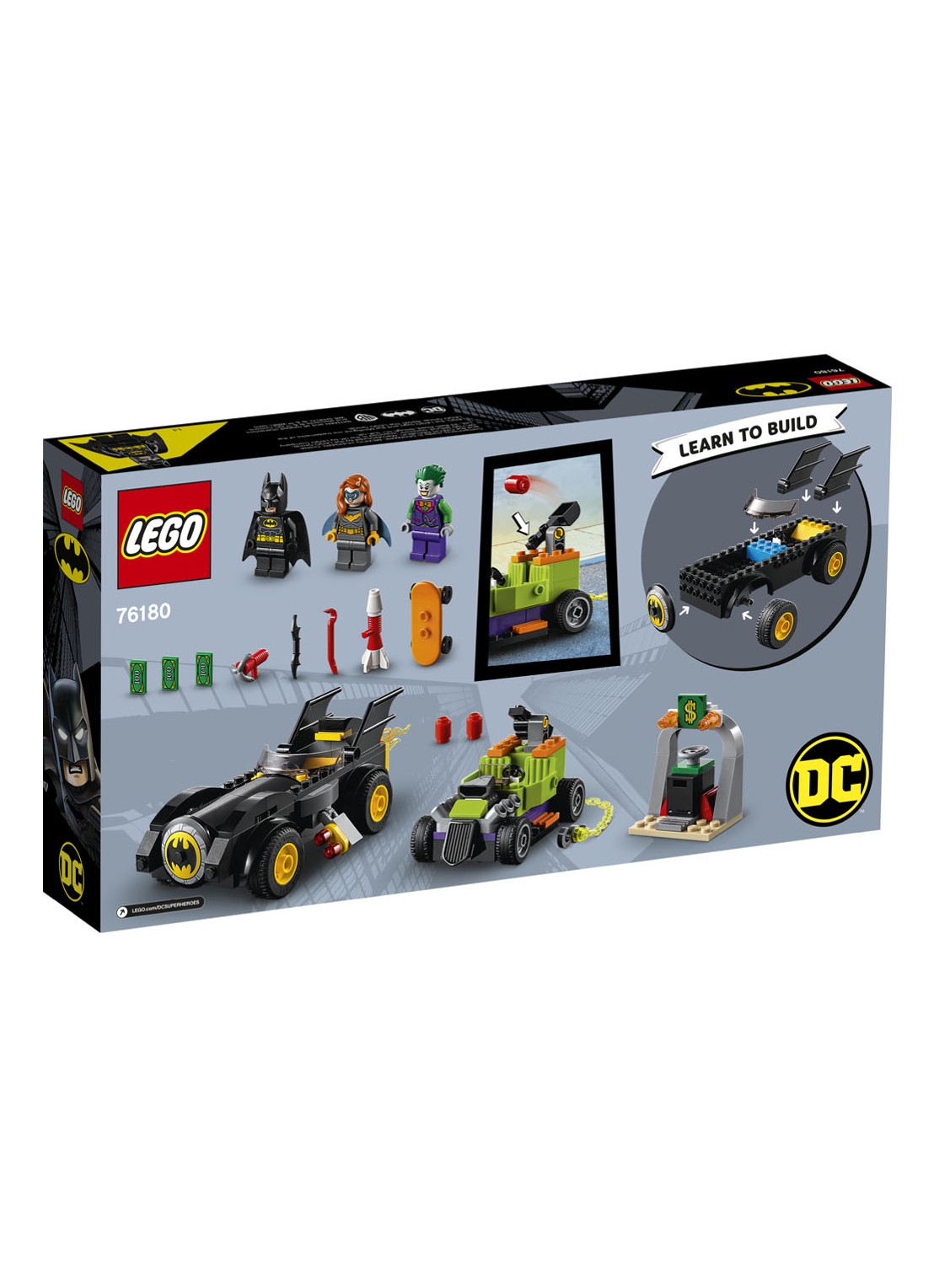 LEGO DC Comics Super Heroes Batman vs. The Joker: Batmobile achtervolging - 76180 - detail 5 zwart